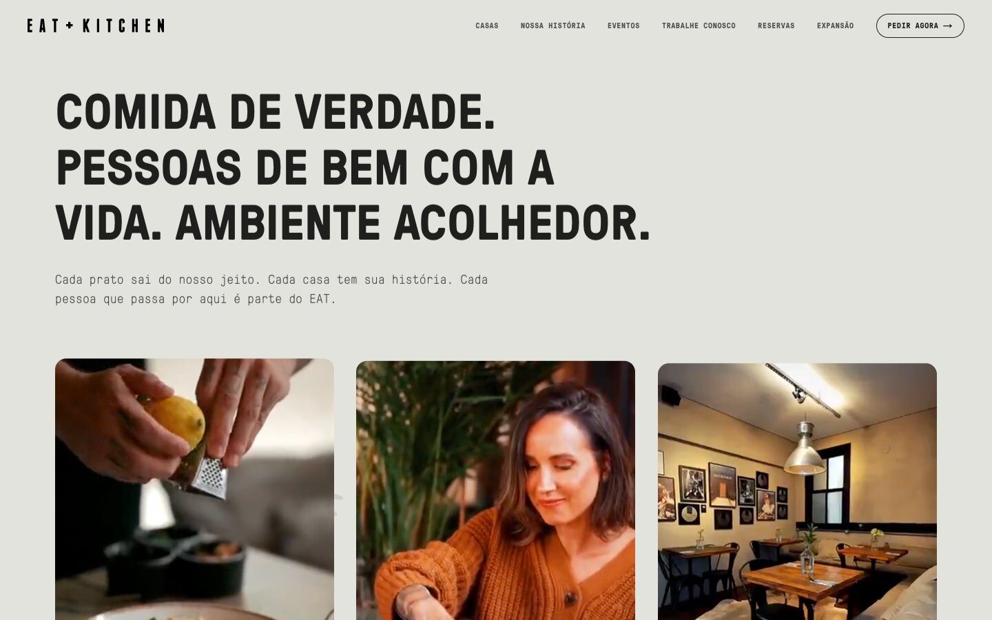 Seção dos três pilares da marca